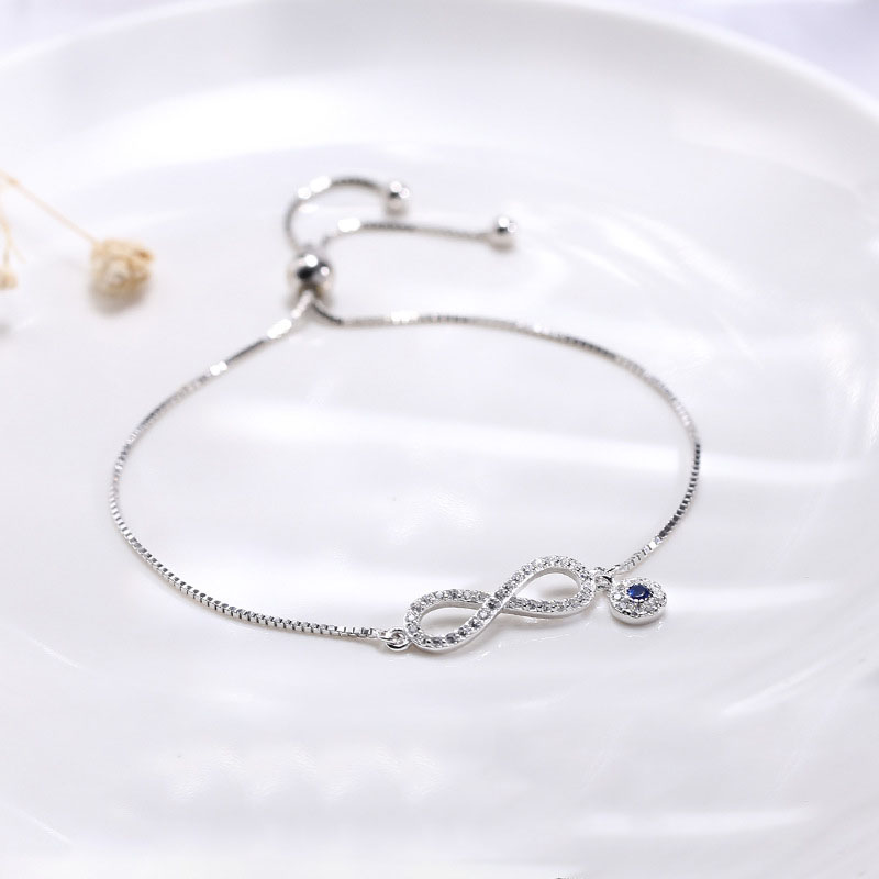 Lắc tay | Lắc tay bạc nữ S925 thiết kế hình vô cực đính đá L2553 - Bảo Ngọc Jewelry