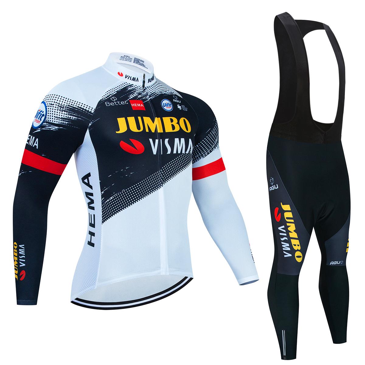 Jumbo VISMA Đi Xe Đạp Bộ Mùa Đông Ấm Nỉ Áo Phù Hợp Với Xe Đạp Đua Jersey 2022 Xe Đạp Áo Nam Mùa Đông Đi Xe Đạp Quần Áo Color: No.7 Size: XS