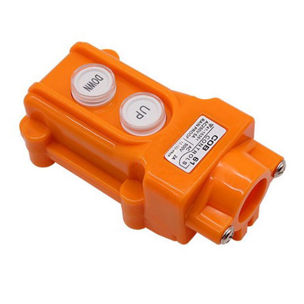 5x COB61 Hoist Push Button Switch Crane Pendant Control 200/500V Orange
