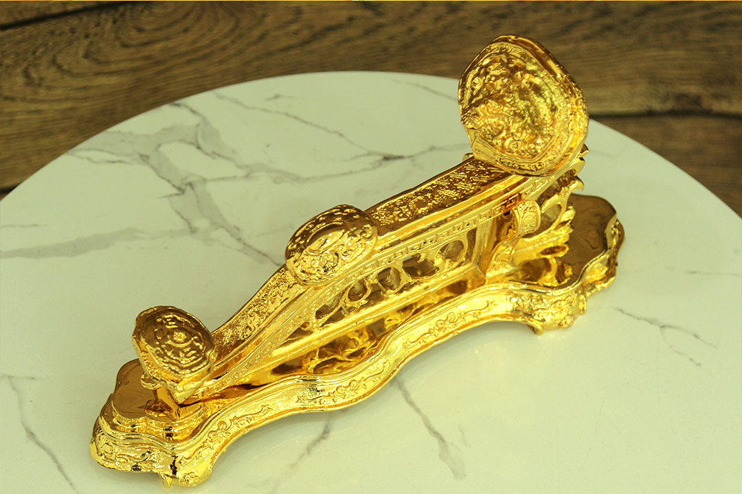 Quà tết cho doanh nghiệp - Mô hình gậy như ý mạ vàng 24k cao cấp