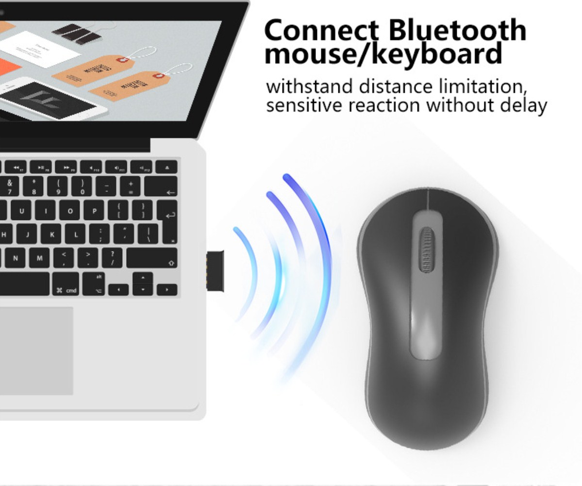 Bộ thu phát không dây Usb bluetooth 5.0 dùng cho máy tính laptop pc - hàng chính hãng