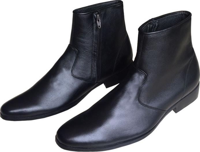 Giày boot nam cao cổ Trường Hải da bò thật nguyên tấm đế cao su không trơn chiều cao đế 3.5cm thời trang nam cao cấp BCC01