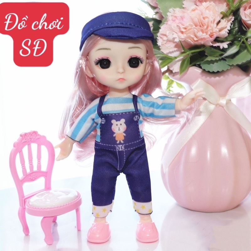 Quần áo búp bê 16cm - 3 bộ và nón ( không có búp bê