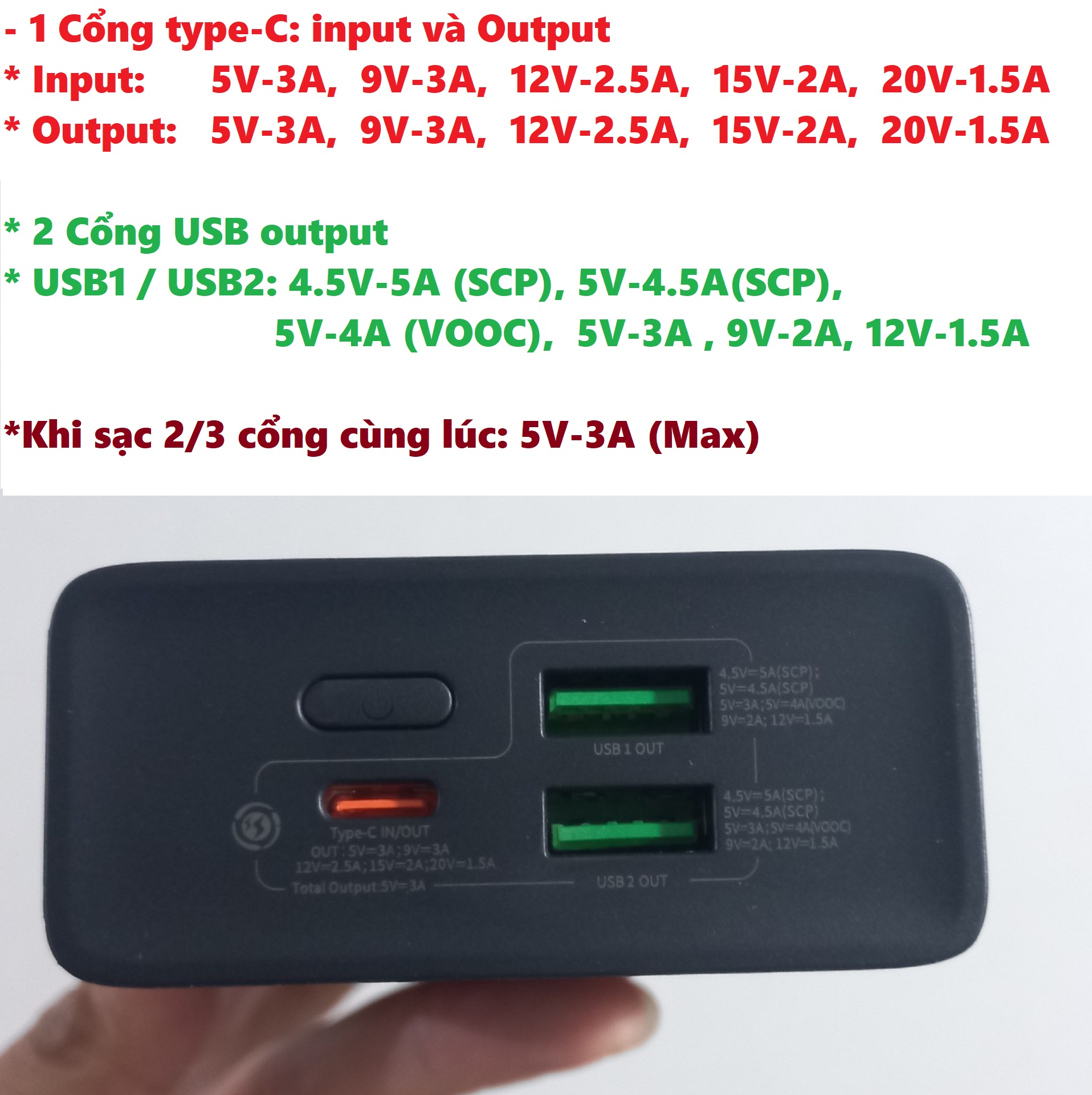 Pin dự phòng 30W 20.000mAh sạc nhanh VOOC PD SCP Baseus Adaman2 PPADM2-20 _ hàng chính hãng