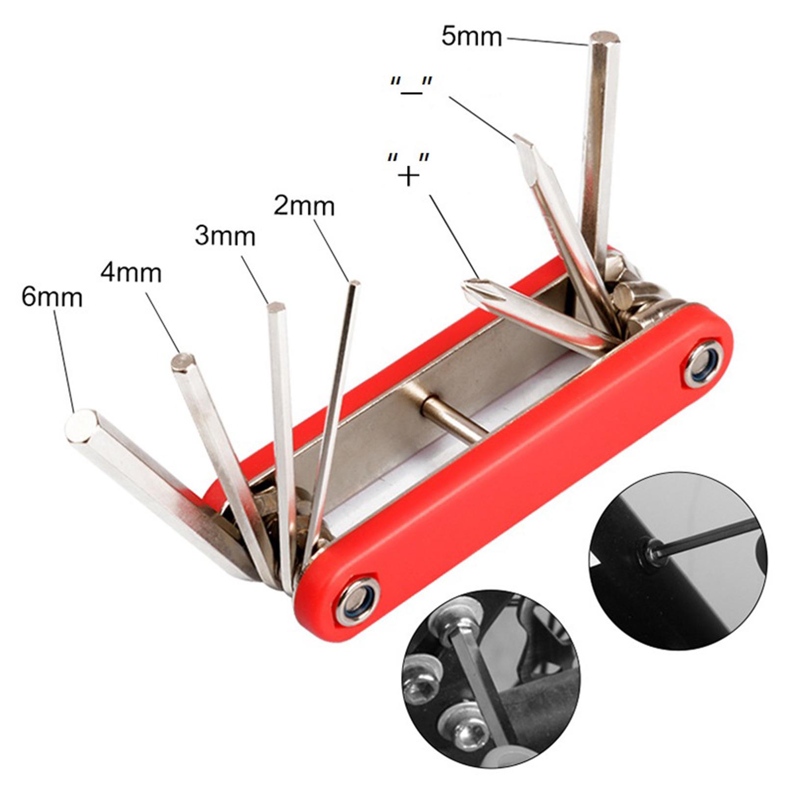 Multifunction Bike Repair Tools Outdoor Cycling Bicycle Hex Wrench Mini Pump Puncture Repairing Handy Fixed Set for Mountain Bikes