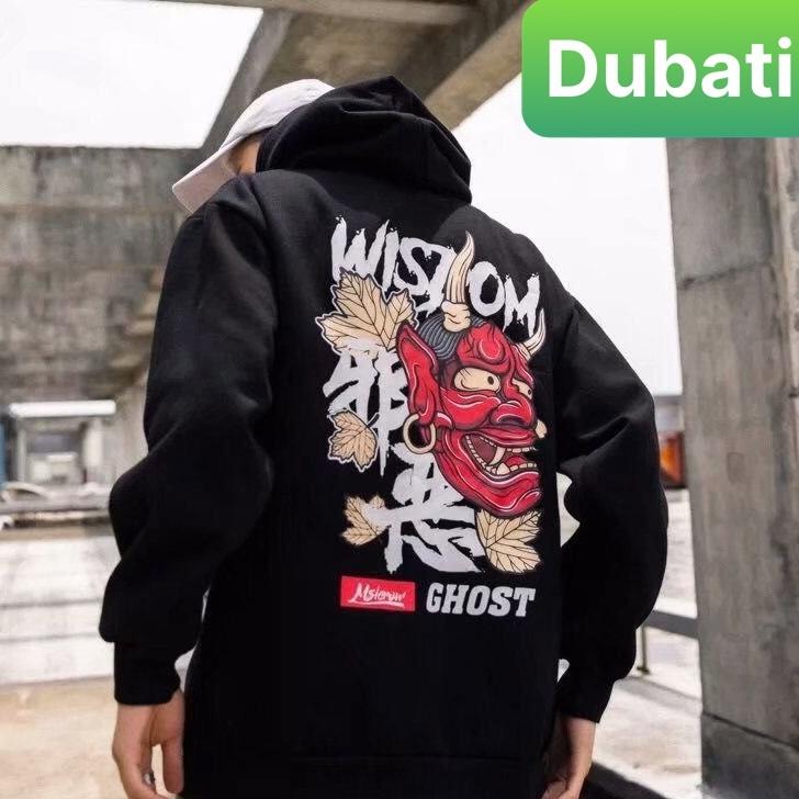 ÁO NỈ IN HÌNH MẶT QUỶ ĐỎ ĐẦU SỪNG SIÊU NÉT, ÁO HOODIE NAM NỮ FROM RỘNG CHẤT MỊN- DUBATI FASHION