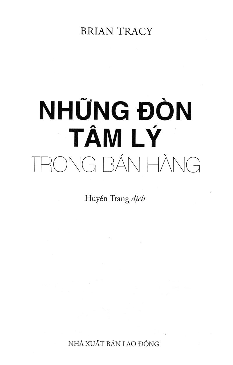 Những Đòn Tâm Lý Trong Bán Hàng (Tái Bản)