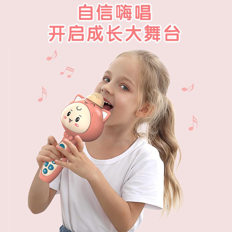 Đảm bảo chất lượng thẻ micro loa thông minh trẻ em micro bluetooth không dây hát karaoke hiện vật ma thuật giọng nói âm thanh ghi âm đài phát thanh