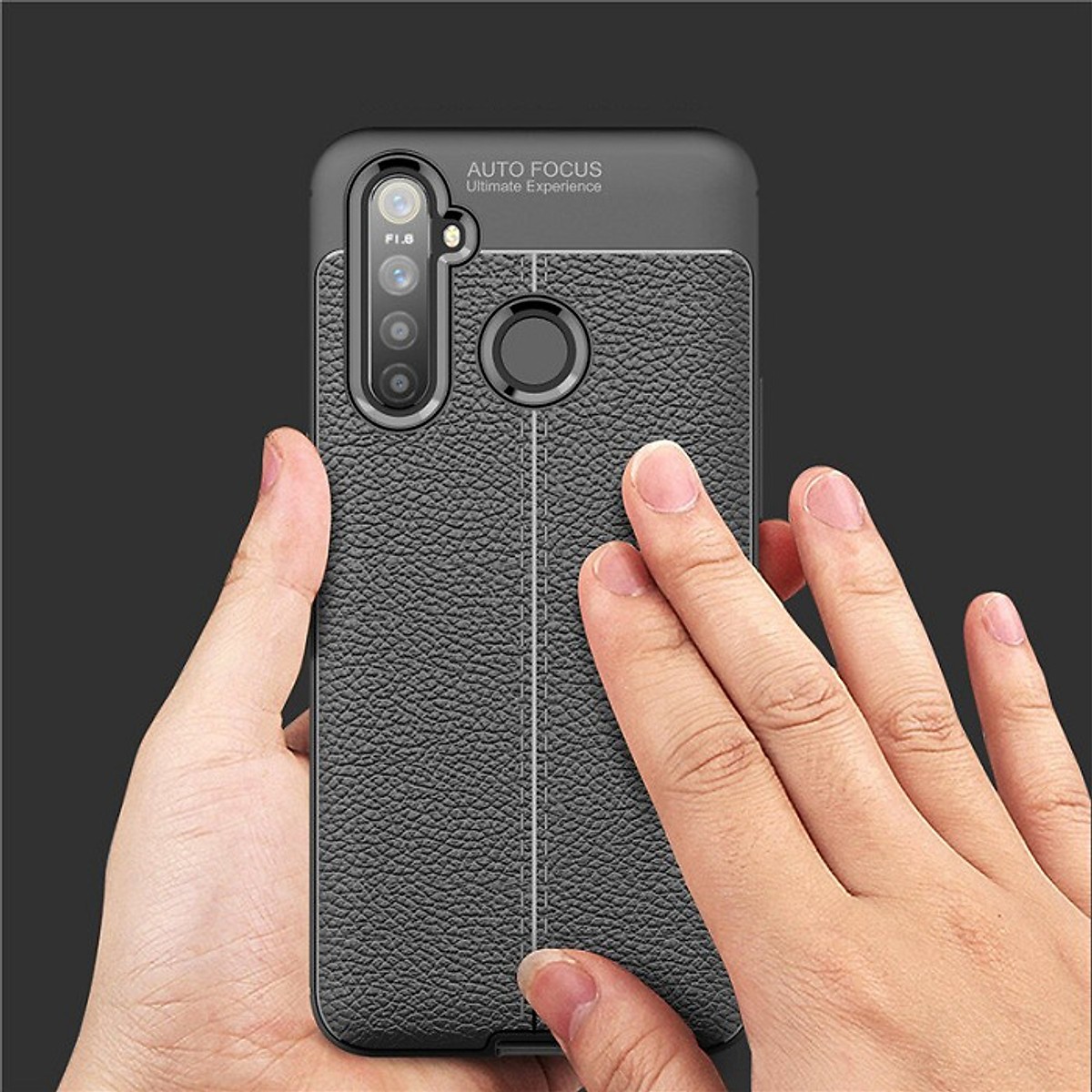 Ốp lưng silicon dẻo giả da Auto Focus cao cấp dành cho OPPO Realme 5s - Hàng chính hãng