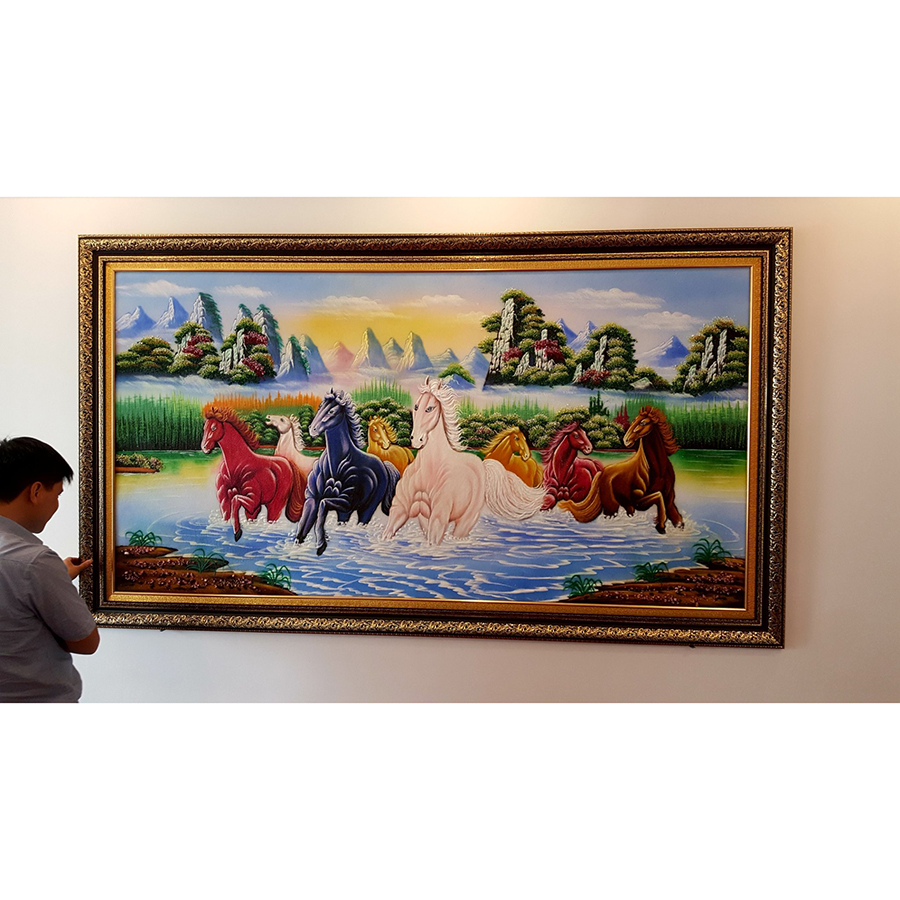 Bức tranh đá quý - Mã đáo thành công