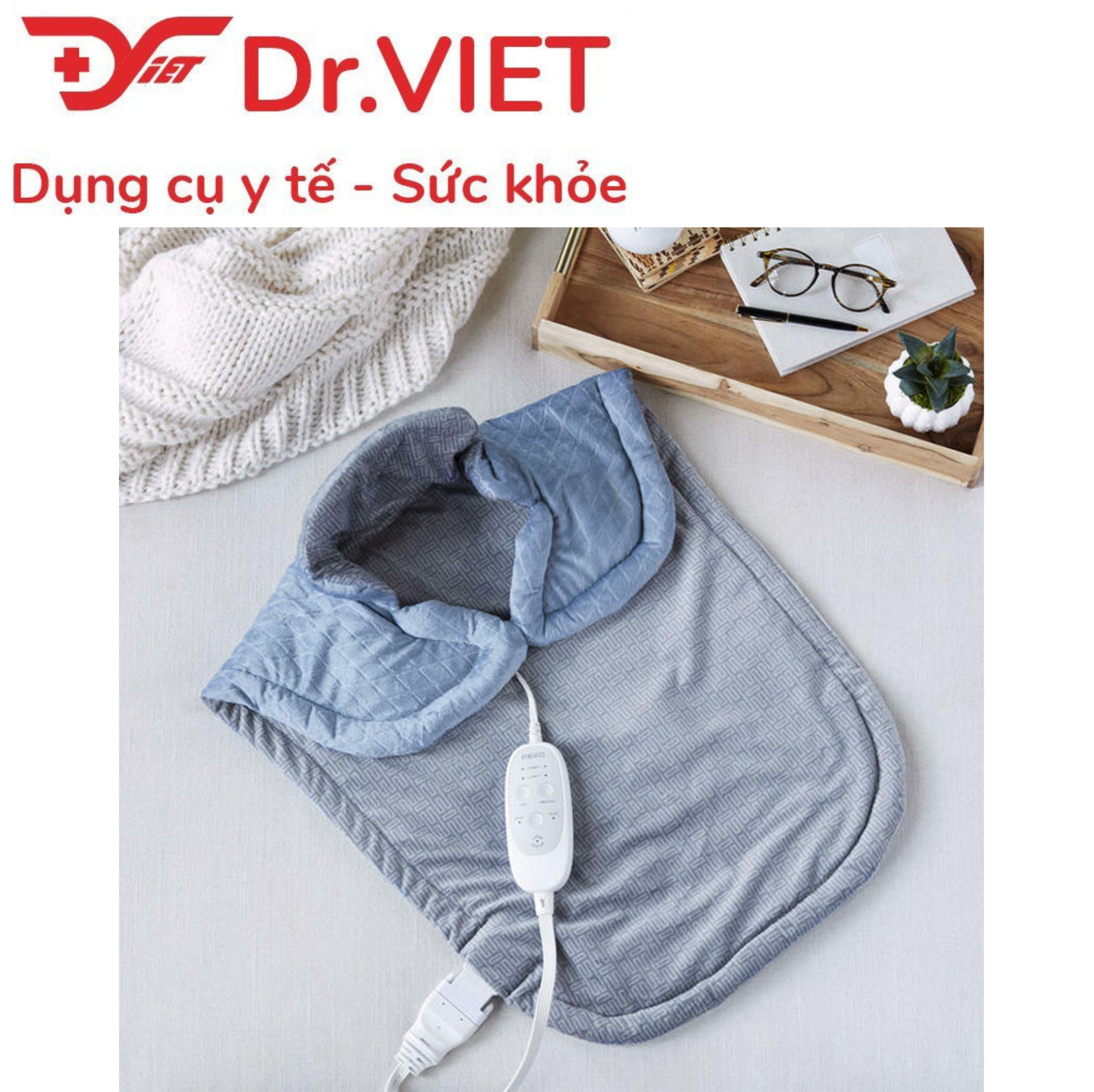 Tấm choàng vai cổ, làm ấm và massage Homedics HPM-W36ALJ