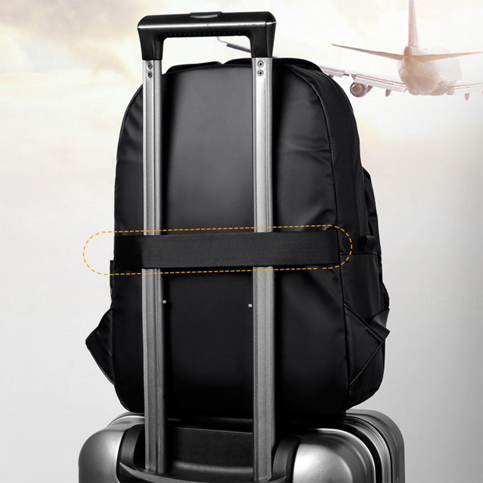 Rucksack Male Portable Large Waterproof Laptop Backpack for Hiking Office Black