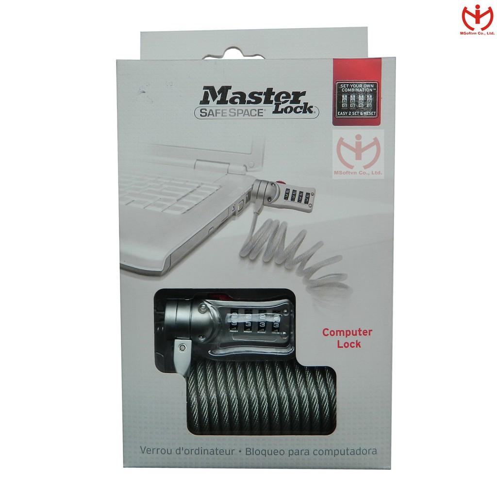Khóa laptop Master Lock 2120 D dây cáp thép tự xoắn dài 1.8m x 5mm - MSOFT