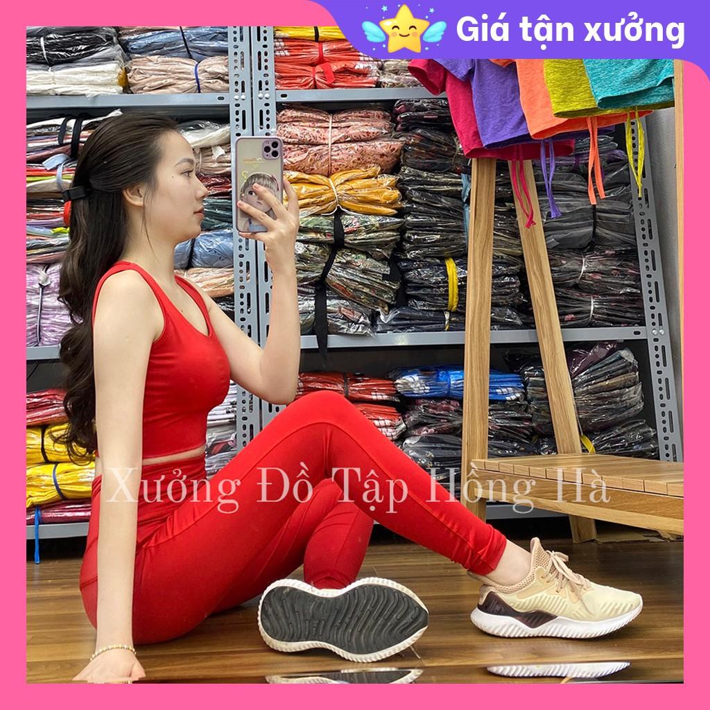 Ảnh Thật 100% - Mặc Là Mê Bộ tập GYM nữ đa năng - Yoga nữ - Set tập dài lưng kín xanh ban họa tiết trắng