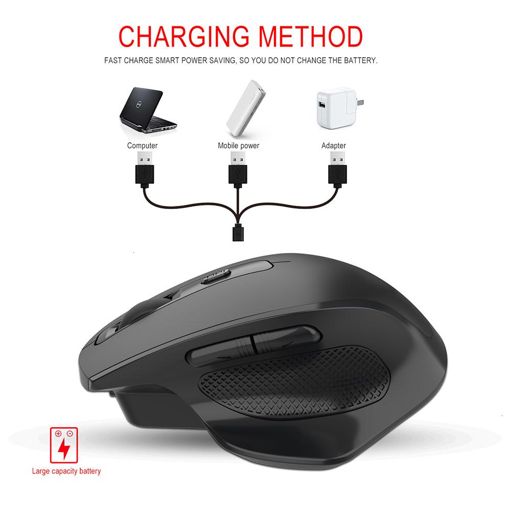 Sữa Ong Chúa Lược Sạc Chuột Game Không Dây 2.4G Ergonomic Thiết Kế 6 Nút Bấm Silent Chuột Cho Laptop Máy Tính Xách Tay Máy Tính Để Bàn Chuột