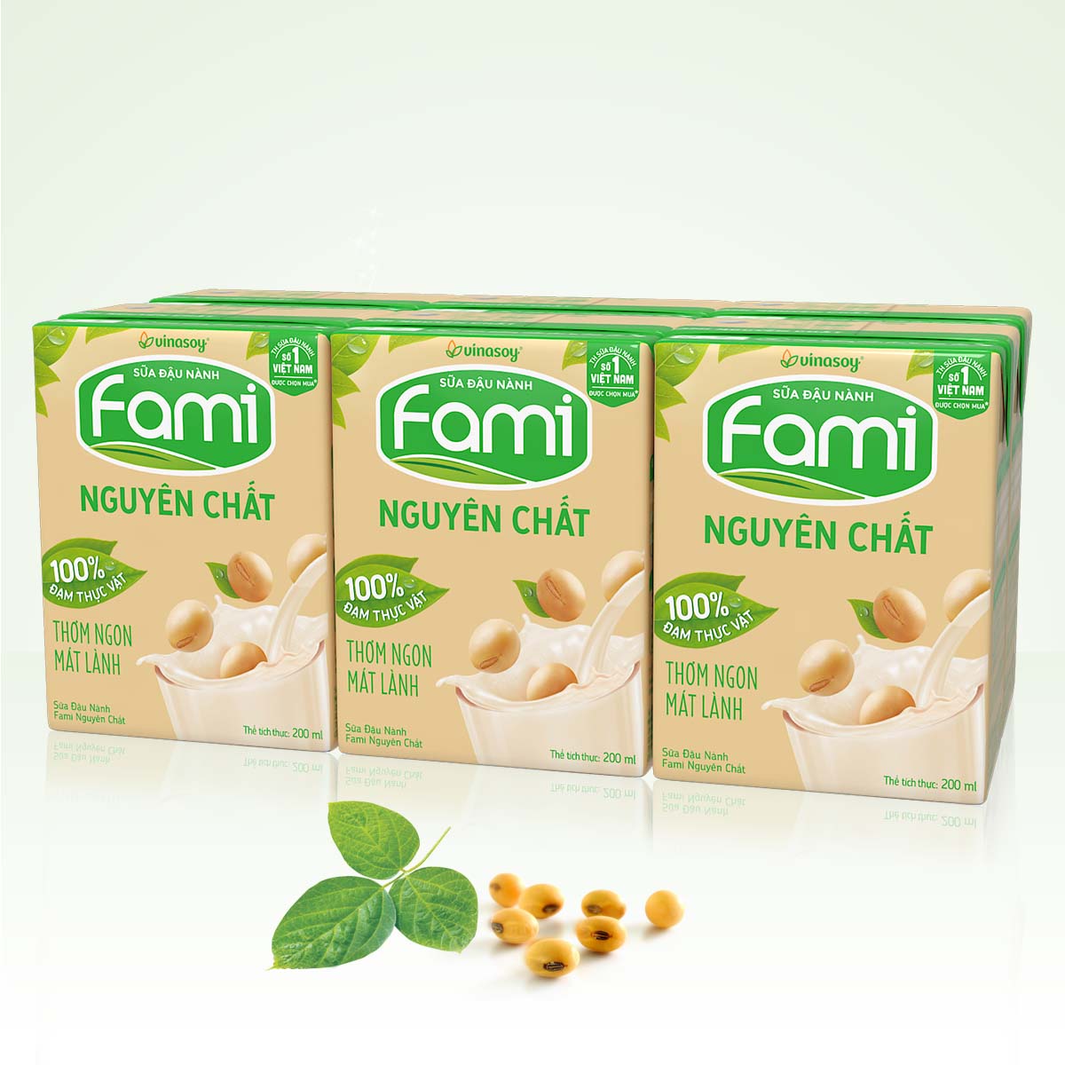Thùng Sữa đậu nành Fami nguyên chất (200ml x 36 Hộp)