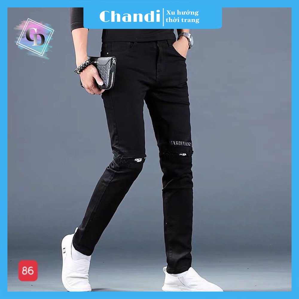 Quần Bò Nam cao cấp thương hiệu Chandi, chất jean co dãn mẫu mới MA86