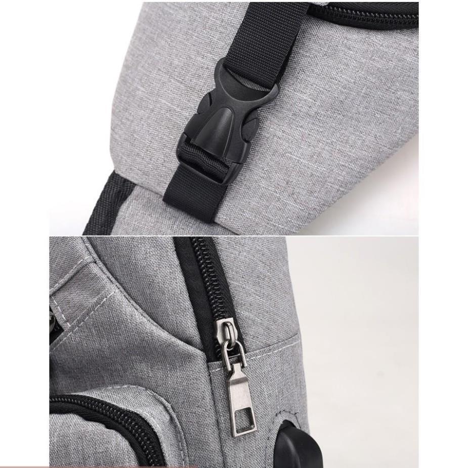 Túi đeo chéo nam phong cách Hàn Quốc chống nước, có cổng USB xạc tiện dụng – bảo hành 3 tháng.208204