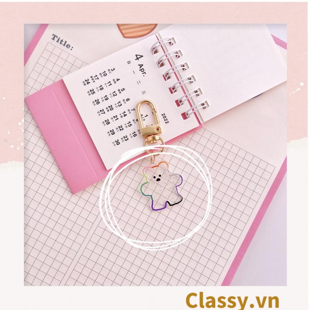 Móc khóa Classy hình con gấu đáng yêu, dùng làm Móc khóa Classy điện thoại, chìa khóa, balo cực xinh PK1278