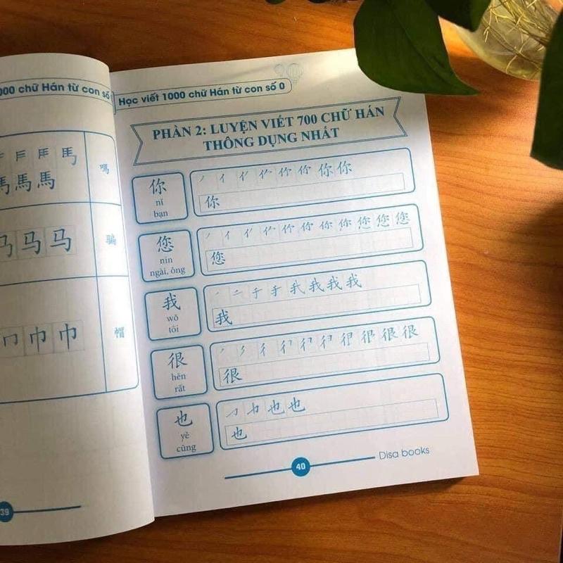 Sách - Học viết 1000 chữ Hán từ con số 0