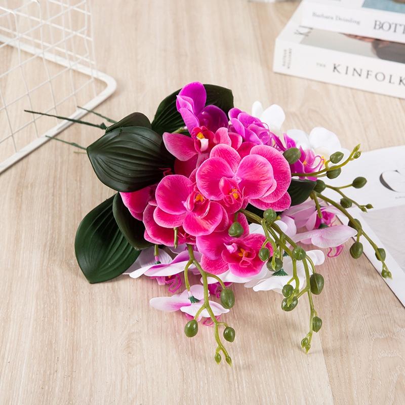 Cây hoa giả - Chậu hoa lan hồ điệp cao cấp cực chill - Hoa trang trí, để bàn