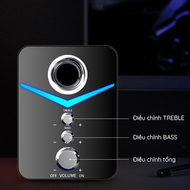 Bộ 3 Loa Máy Tính Doron D221 Super Bass, Có Đèn LED, Dùng Cho Laptop, PC Nghe Nhạc Loa Vi Tính - Hàng Chính Hãng