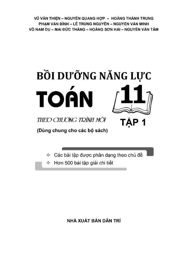 Sách - Bồi Dưỡng Năng Lực Toán 11 - Tập 1 Theo Chương Trình Mới (Dùng Chung Cho Các Bộ Sách) (KV)
