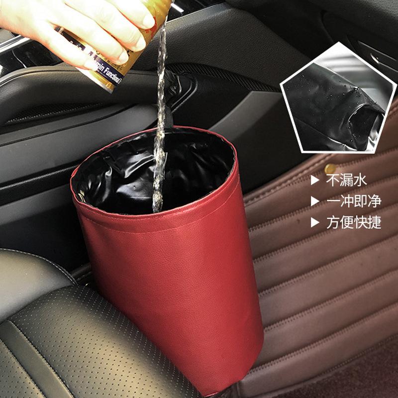 Các phong cách mới nhất ô tô lưu trữ xô ô chống thấm lưu trữ xô gấp mini treo xe da đa chức năng thùng rác có thể