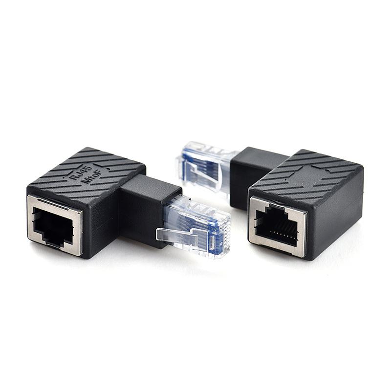Bộ điều hợp mở rộng Ethernet LAN góc 90/180/270 độ RJ45 từ nam sang nữ Cat5/6