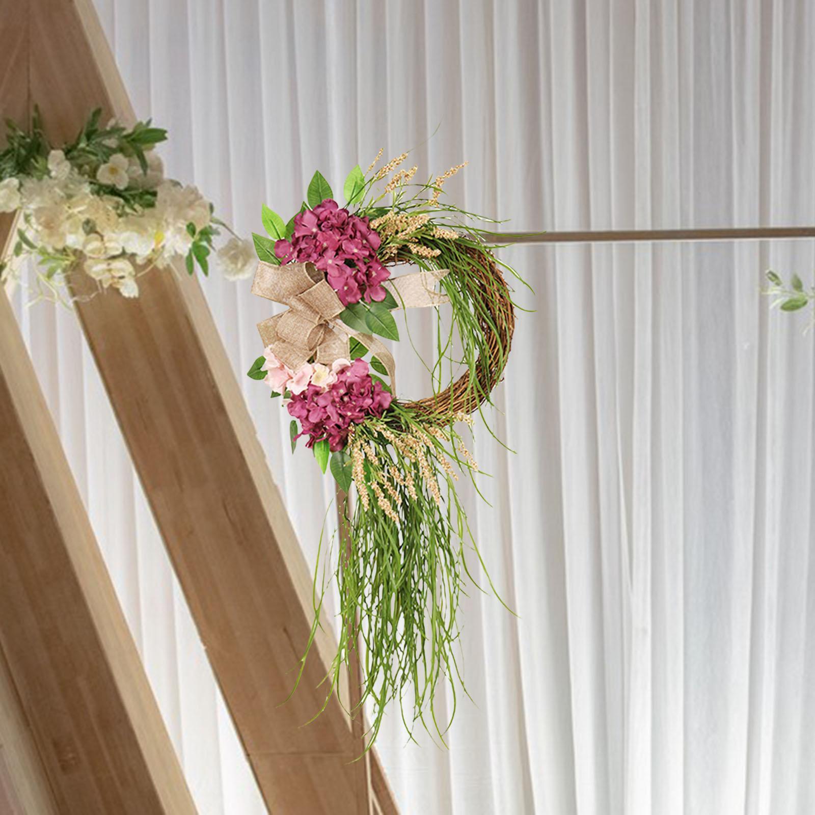 Artificial Flower Wreath Garland Front Door Hanging Thanksgiving Farmhouse