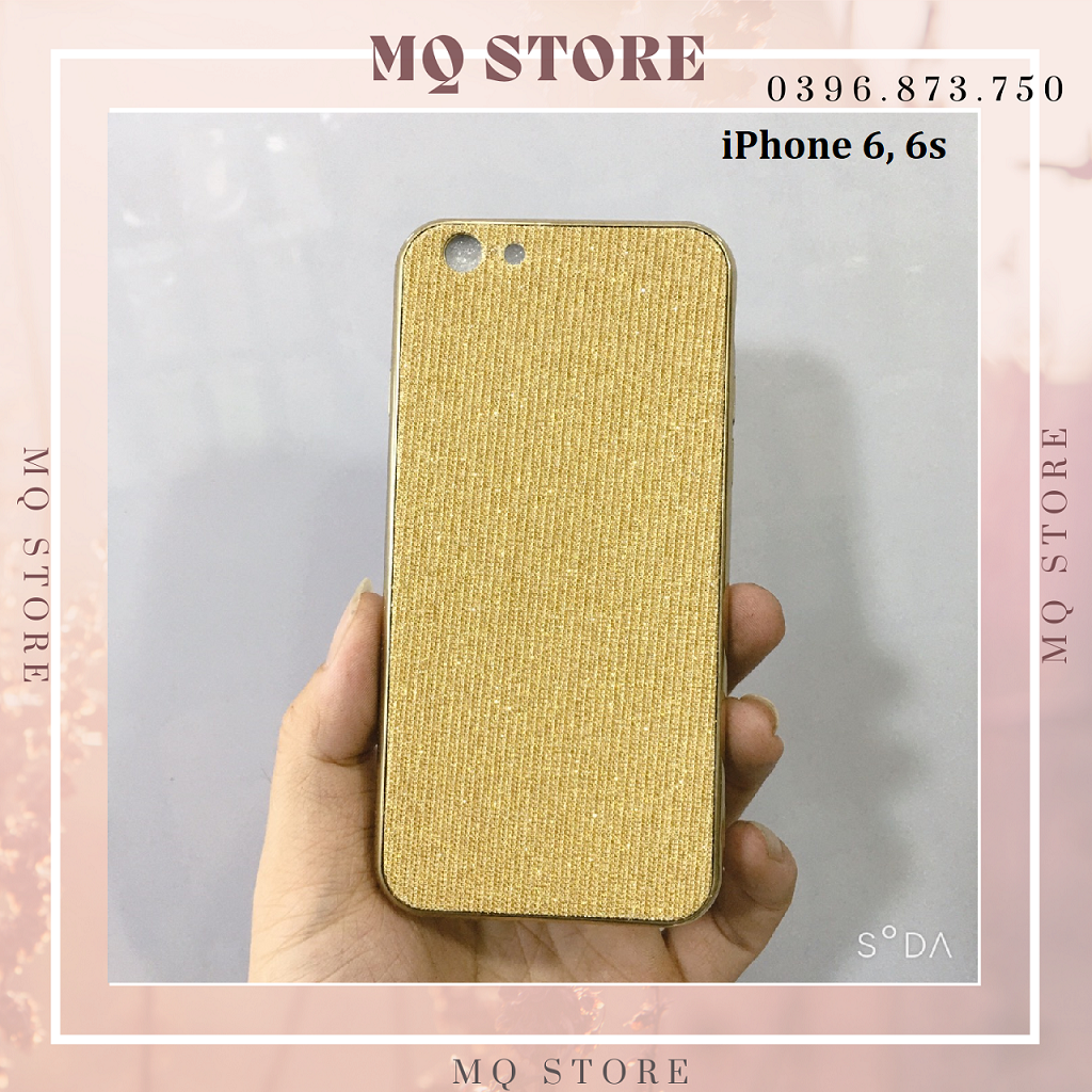 Ốp lưng kim tuyến viền xi bóng dành cho iPhone 6, 6s