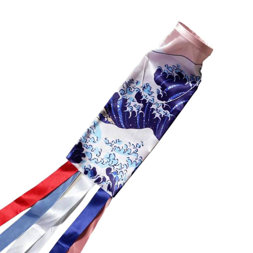 2Pcs Japanese Windsock Carp Flag Koinobori Sailfish Streamer Wave Kit 70cm