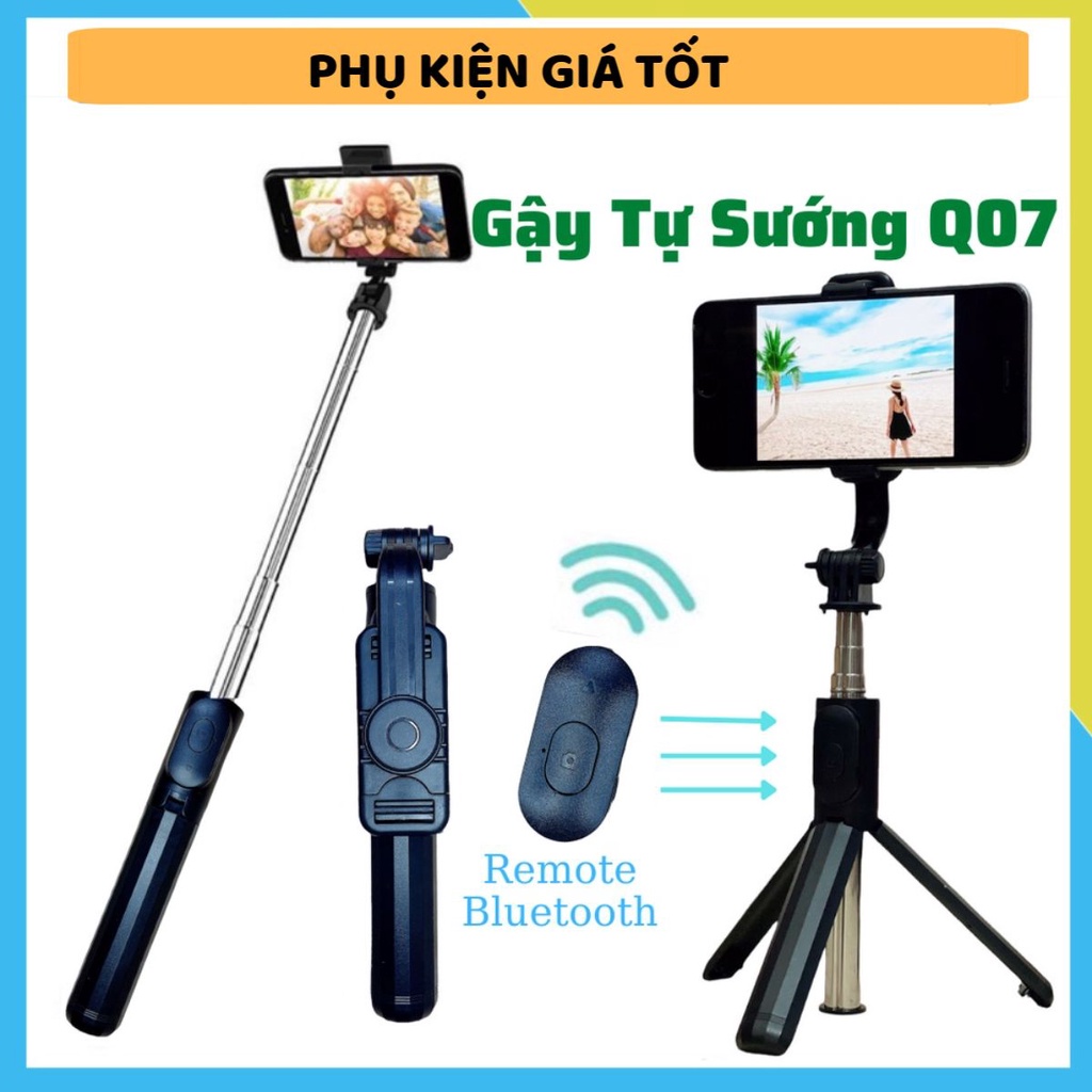 GẬY CHỤP HÌNH ĐA NĂNG Q07 CÓ LED - KẾT NỐI BLUETOOTH