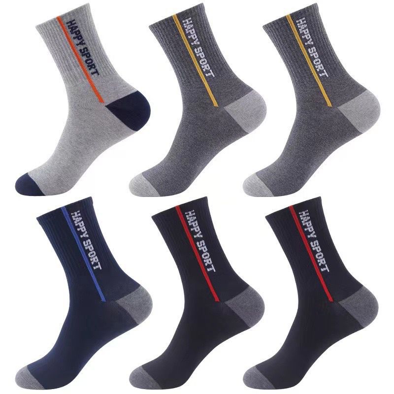 Combo 5 đôi Tất vớ nam cao cổ thể thao kháng khuẩn
