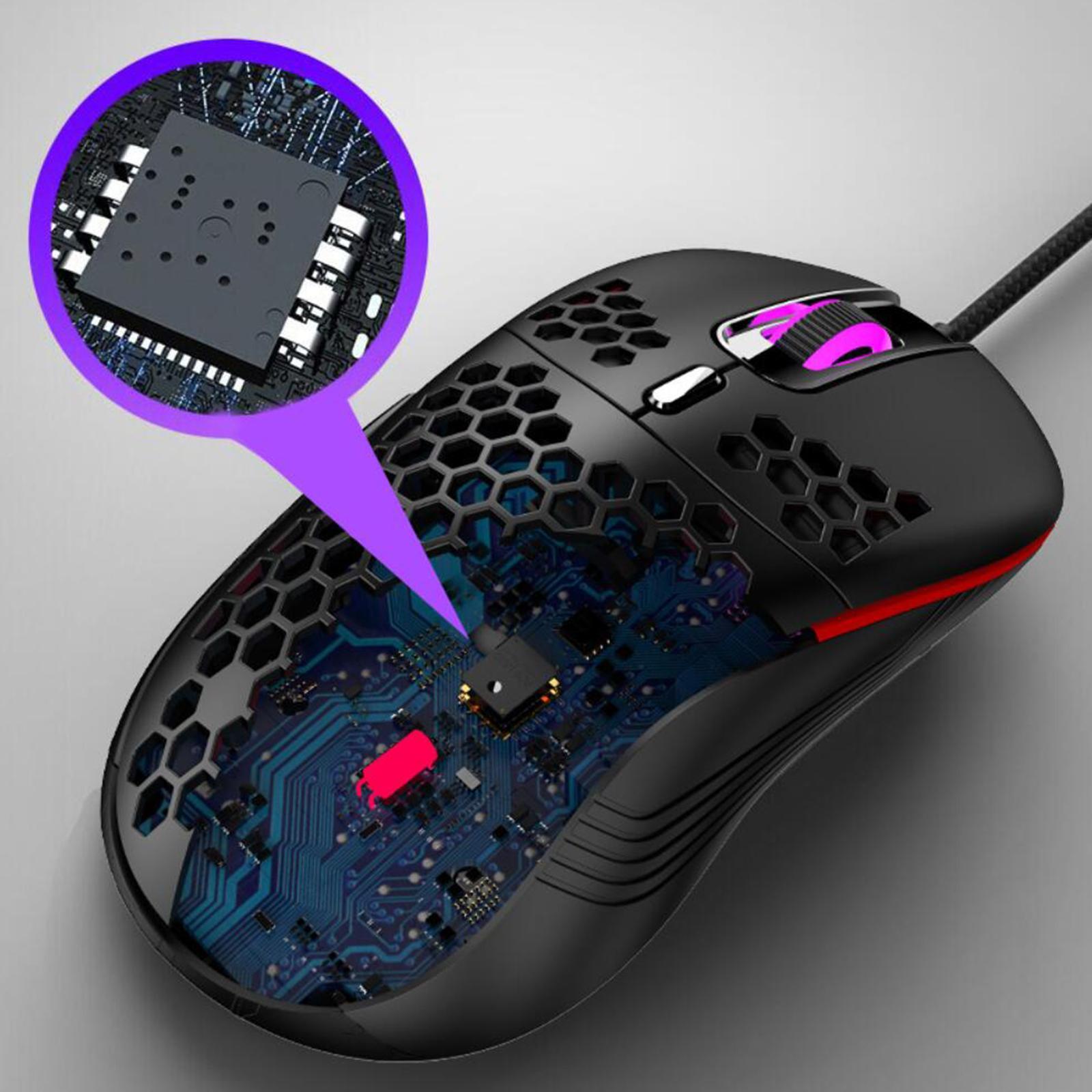 Ultralight Wired Gaming Mouse Mice for Laptop PC Comfortable 6 Buttons