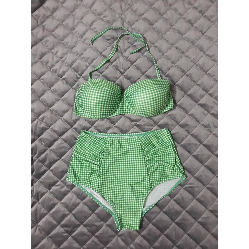 BIKINI CARO DỄ THƯƠNG - CARO HỒNG,XL: 60kg - 65kg