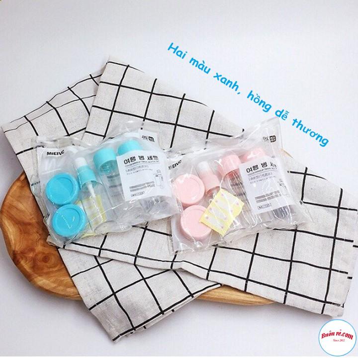 Bộ Chiết Mỹ Phẩm, Dung Dịch Mini 7 Món kèm túi zip tiện lợi - 00295