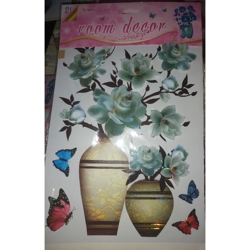 Tranh dán hình hoa 3D in nổi trang trí nhà cửa