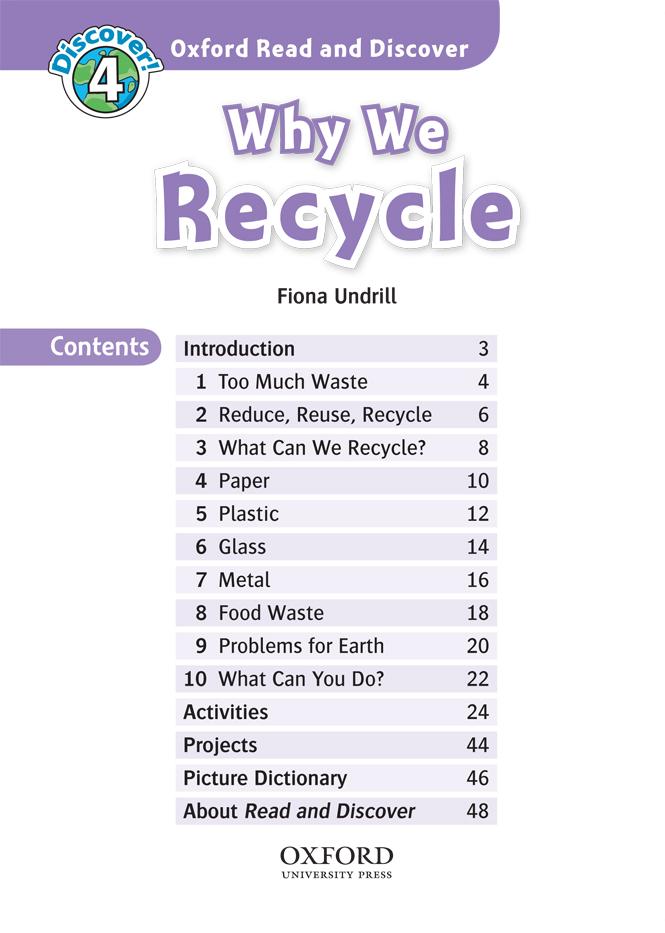 Oxford Read and Discover 4 Why We Recycle