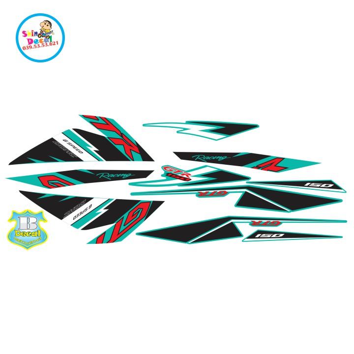 Tem rời winner dán xe xanh ngọc lục bảo