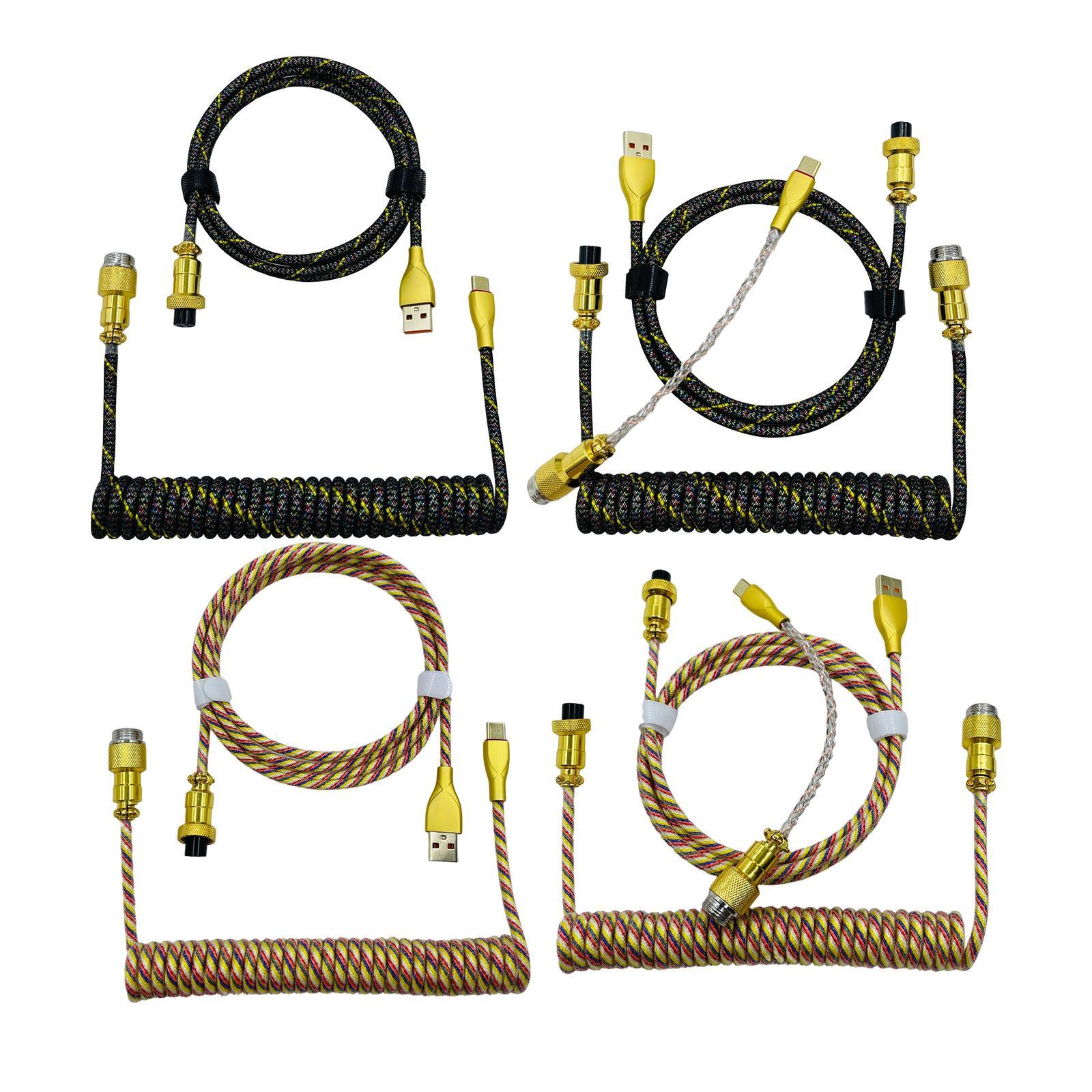 Coil Type C Cable for Mechanical Keyboard Detachable Keyboard Accessories Type C to Type A Cable