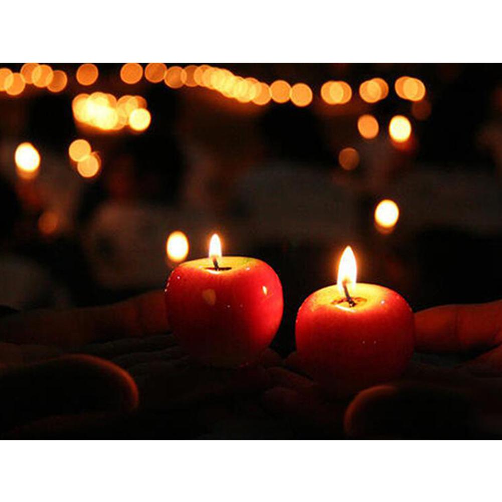 Emulational Apple Orange Candle Christmas Eve Gift Fruit Scented Candle