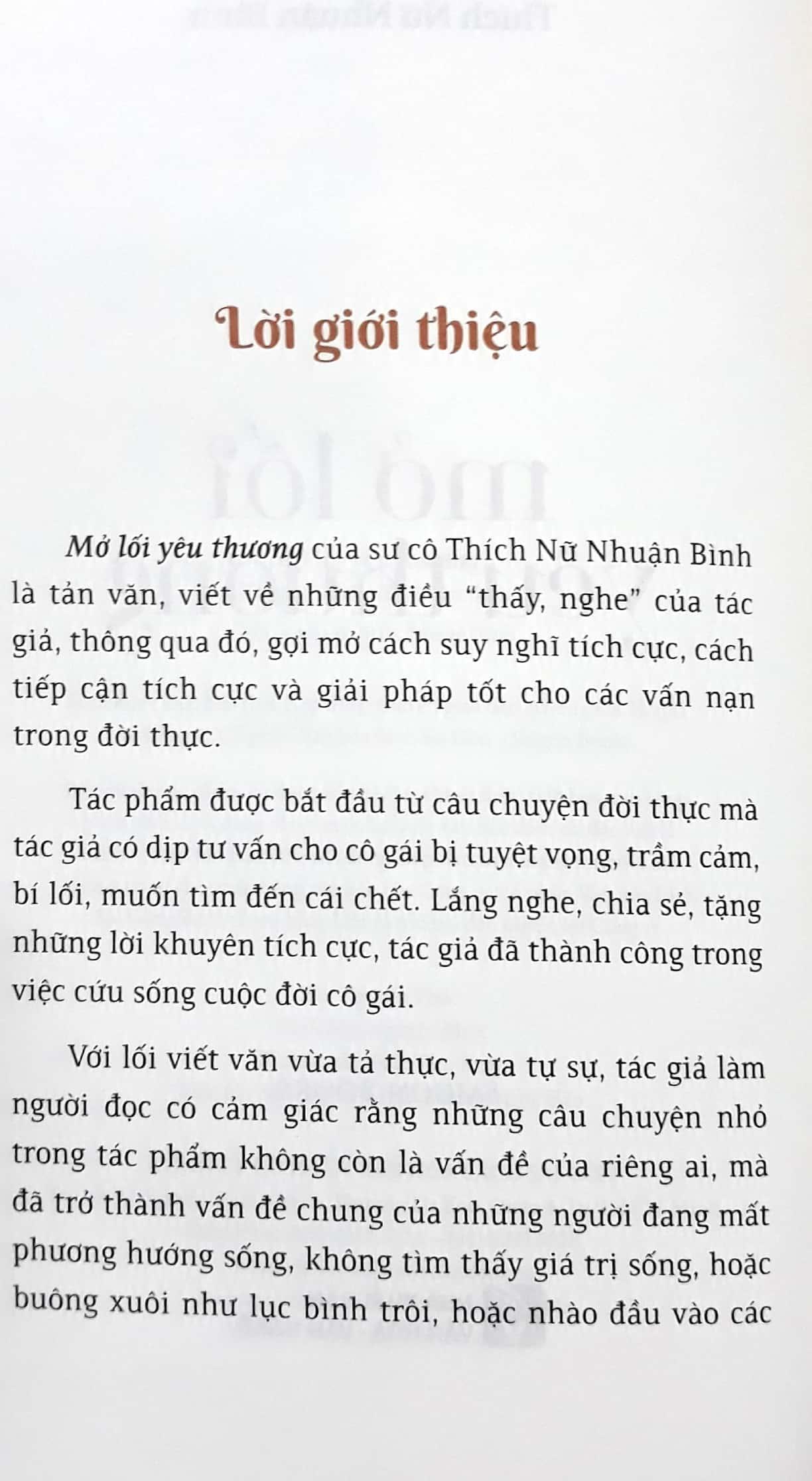 Sách Mở Lối Yêu Thương
