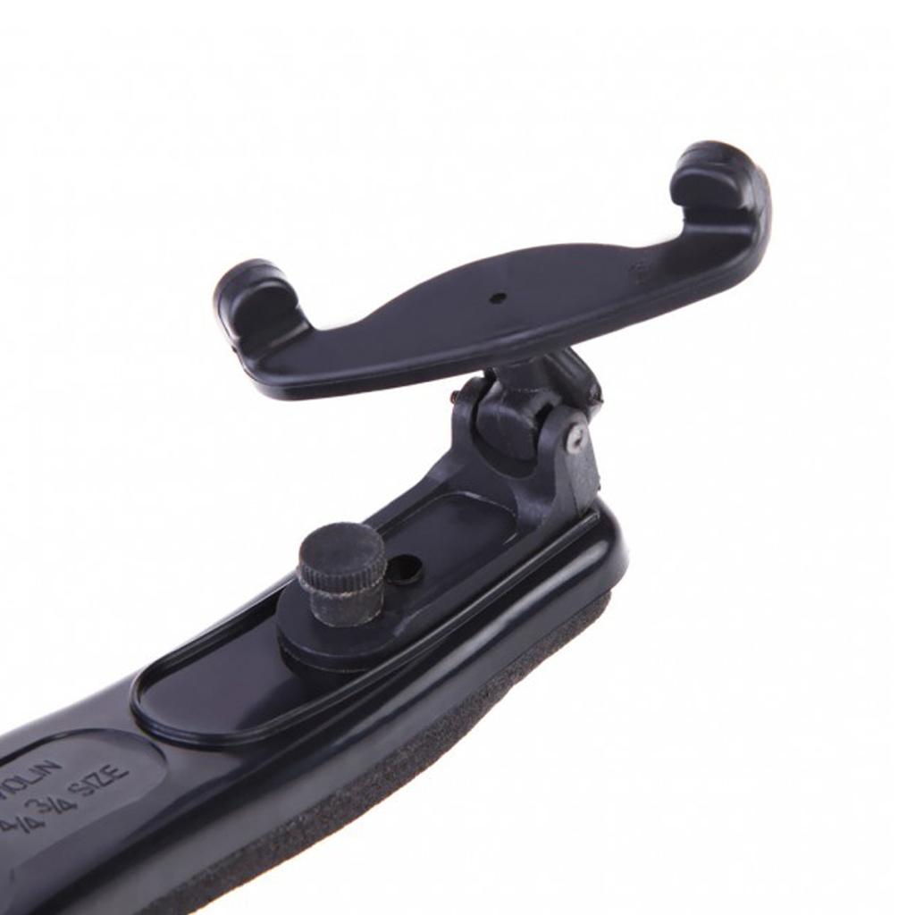 Adjustable Violin Shoulder Rest for 3/4 & 4/4 Size Violin Accessories Black