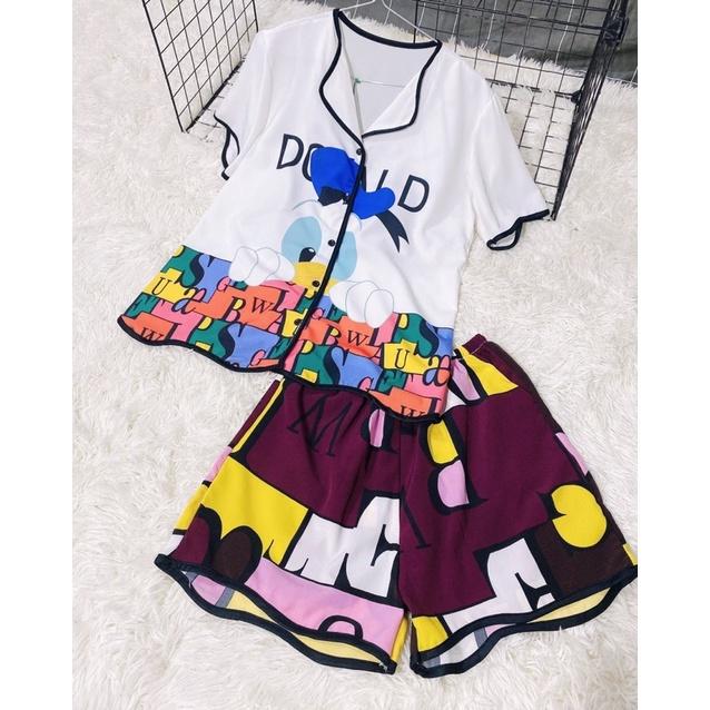 Bộ đùi PIJAMA lượn sóng, thiết kế lạ mắt siêu xinh