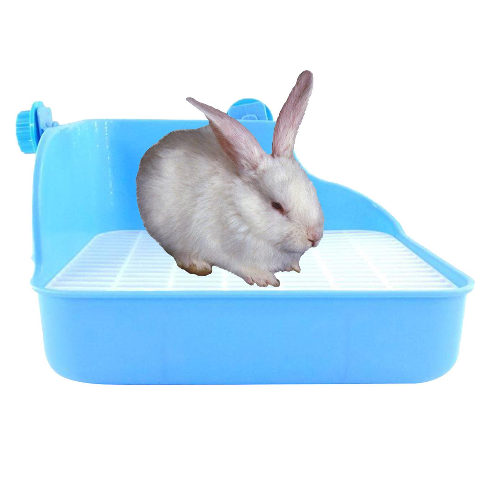 2X Rabbit Toilet Box Tray Pets Hamster Indoor Potty Trainer Guinea Pig Blue