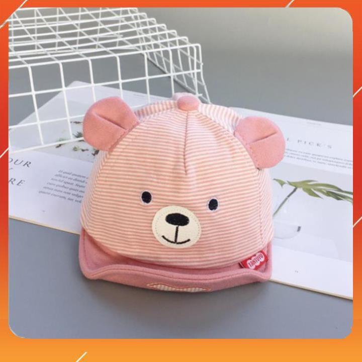 Mũ Gấu Kẻ Sọc Đáng Yêu Cho Bé 4 - 12m