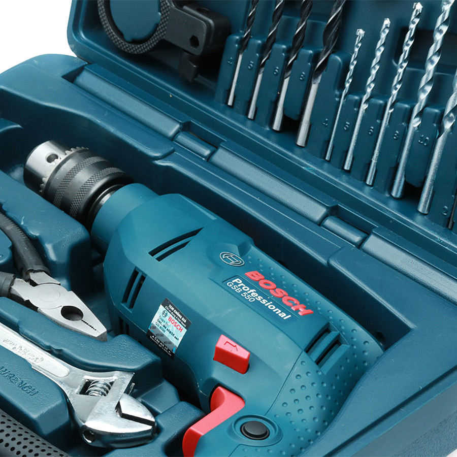 Máy Khoan Động Lực GSB 550 MP 550W SET 19 Chi Tiết