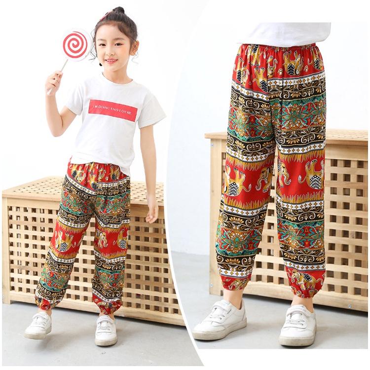 QTT1 Size120-150 Quần chống muỗi bé trai bé gái Thời trang trẻ Em hàng quảng châu