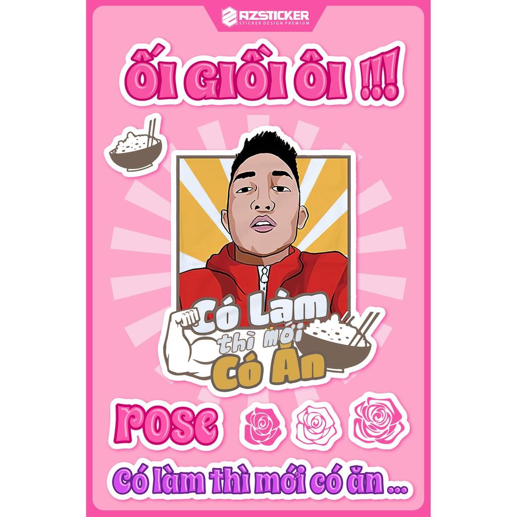 Sticker Huấn Hoa Hông Set 5 Hình Azsticker - Hình Dán Huấn Rose Dán Máy Tính , Sticker Dán Điện Thoại